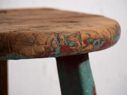 Primitive antique solid wood stool (c.1920)