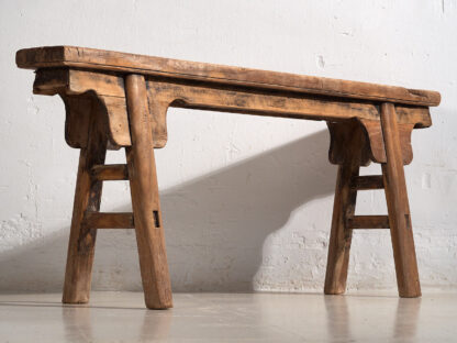 Antique Asian style foyer bench (c.1870) #3