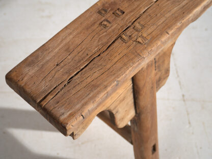 Antique Asian style foyer bench (c.1870) #3