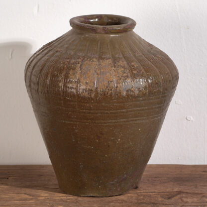 Jarrón pequeño antiguo de estilo wabi-sabi (c.1900) #1