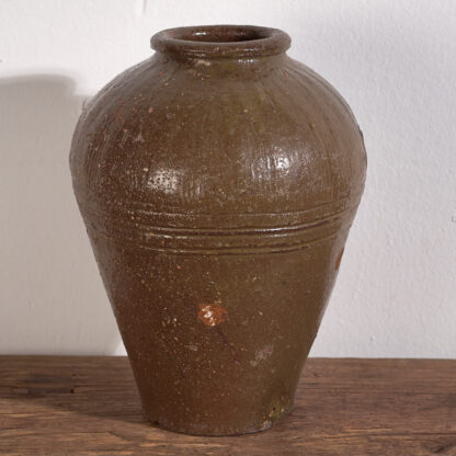 Antique oriental antique glazed ceramic vase (c.1900) #5