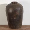 Antiguo tarro de cerámica china en tonos oscuros (c.1900) #4