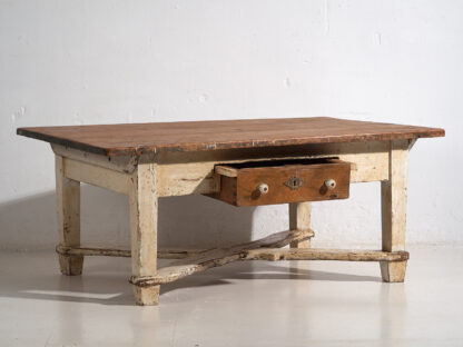 Antique white low side table (c.1920)