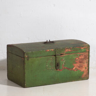 Antique wooden chest with green patina (c.1920) #2