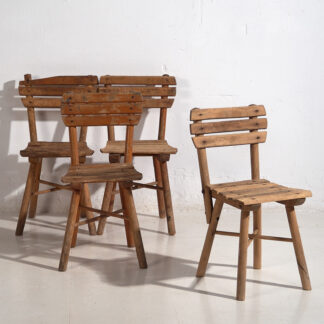 Anciennes chaises d'enfant (vers 1920). Ensemble de 4 pièces #2