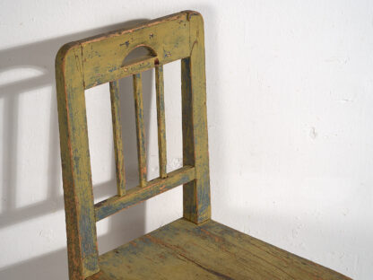 Retro chairs with green patina (c.1950). Set of 2 pieces