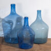 Antique blue damajuanas (c.1920). 3-piece set #3 - Image 7