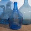 Antique blue damajuanas (c.1920). 3-piece set #3 - Image 2