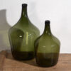 Demijohns anciens de couleur vert olive (c.1920). Ensemble de 2 pièces n°8 – Image 5