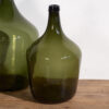 Demijohns anciens de couleur vert olive (c.1920). Ensemble de 2 pièces n°8 – Image 2