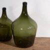 Demijohns anciens de couleur vert olive (c.1920). Ensemble de 2 pièces n°8 – Image 3