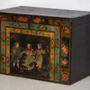 Antiguo arcón oriental con pintura de la guerrera Yang Mulan (c.1900) #9