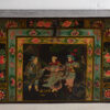 Antiguo arcón oriental con pintura de la guerrera Yang Mulan (c.1900) #9