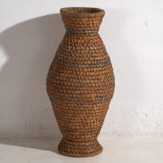 Large antique wicker vase (c.1920) #4