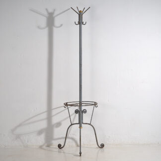 Antique iron hall coat rack (c.1920) #1