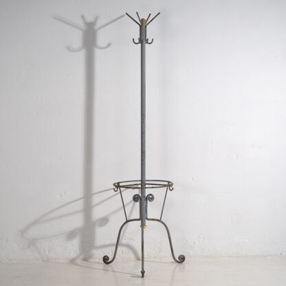 Antique iron hall coat rack (c.1920) #1