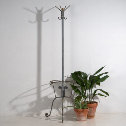 Antique iron hall coat rack (c.1920) #1