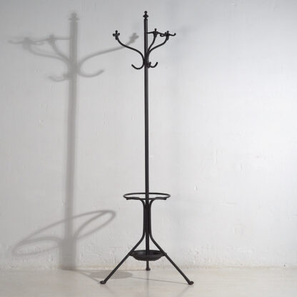 Antique wrought iron dark colored antique coat rack (c.1920) #2