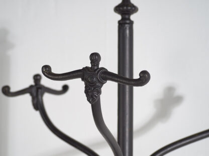 Antique wrought iron dark colored antique coat rack (c.1920) #2