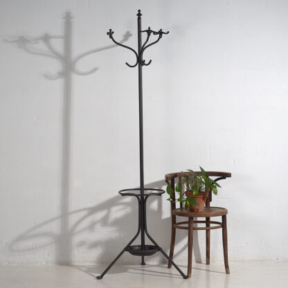 Antique wrought iron dark colored antique coat rack (c.1920) #2