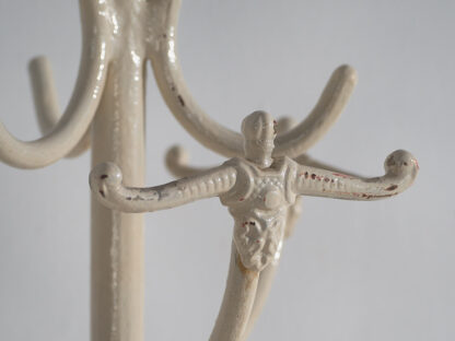 Antique white iron coat rack (c.1920) #3