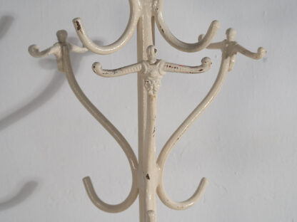 Antique white iron coat rack (c.1920) #3