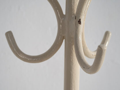 Antique white iron coat rack (c.1920) #3