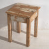 Paire de tables de chevet basses blanches anciennes (c.1920) #6