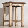 Paire de tables de chevet basses blanches anciennes (c.1920) #6