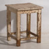Paire de tables de chevet basses blanches anciennes (c.1920) #6