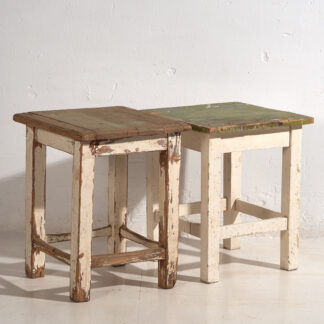 Anciennes petites tables carrées (vers 1920). Ensemble 2 pièces #3