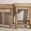 Paire de tables de chevet basses blanches anciennes (c.1920) #6