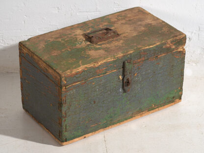 Antique green patina antique military box (c.1910) #67