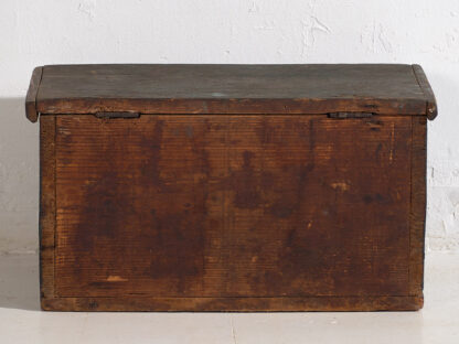 Small antique antique trunk with cobalt blue patina (c.1920) #74