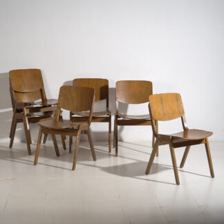 Sillas para comedor vintage de Thonet (c.1950). Conjunto de 6 piezas