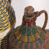 Antique damajuanas with colored lining (c.1920). Set of 2 pieces #68