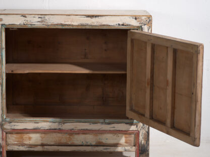 Antique white sideboard with floral motifs (c.1900) #11