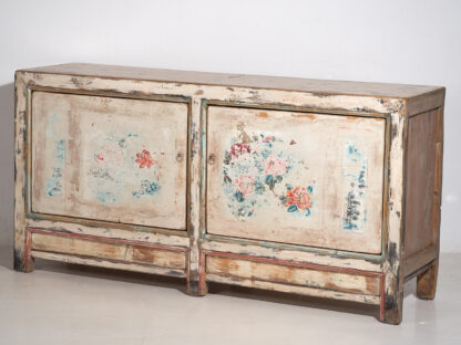 Antique white sideboard with floral motifs (c.1900) #11