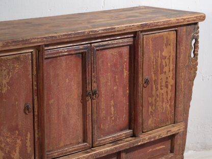 Antique red antique qing sideboard (c.1900) #12