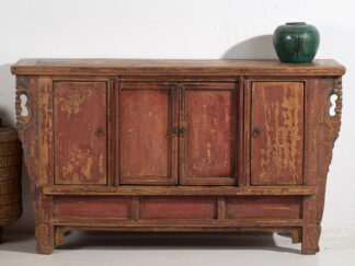 Antique red antique qing sideboard (c.1900) #12