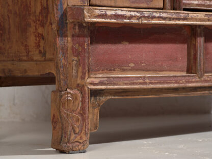 Antique red antique qing sideboard (c.1900) #12