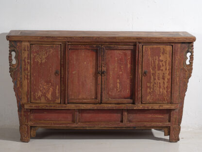 Antique red antique qing sideboard (c.1900) #12