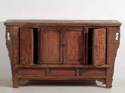 Antique red antique qing sideboard (c.1900) #12