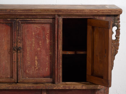 Antique red antique qing sideboard (c.1900) #12