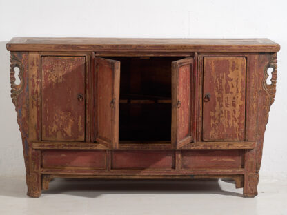 Antique red antique qing sideboard (c.1900) #12