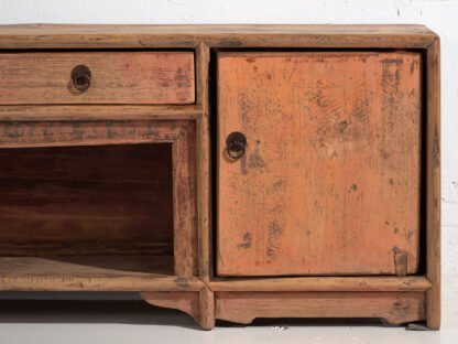 Mueble TV antiguo de color rojo (c.1900) #13