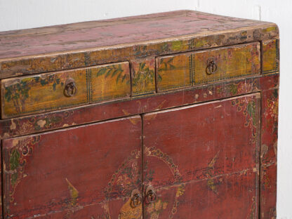 Antique red two-door cabinet (c.1900) #16