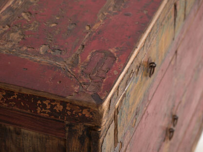 Antique red two-door cabinet (c.1900) #16