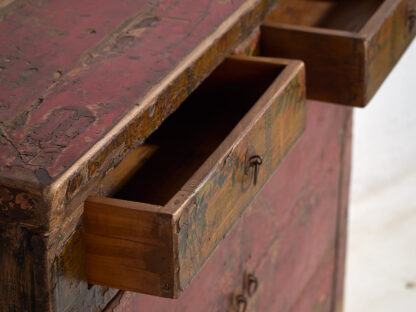 Antique red two-door cabinet (c.1900) #16