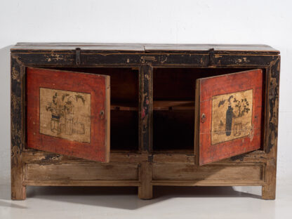 Antique red two door sideboard (c.1900) #50